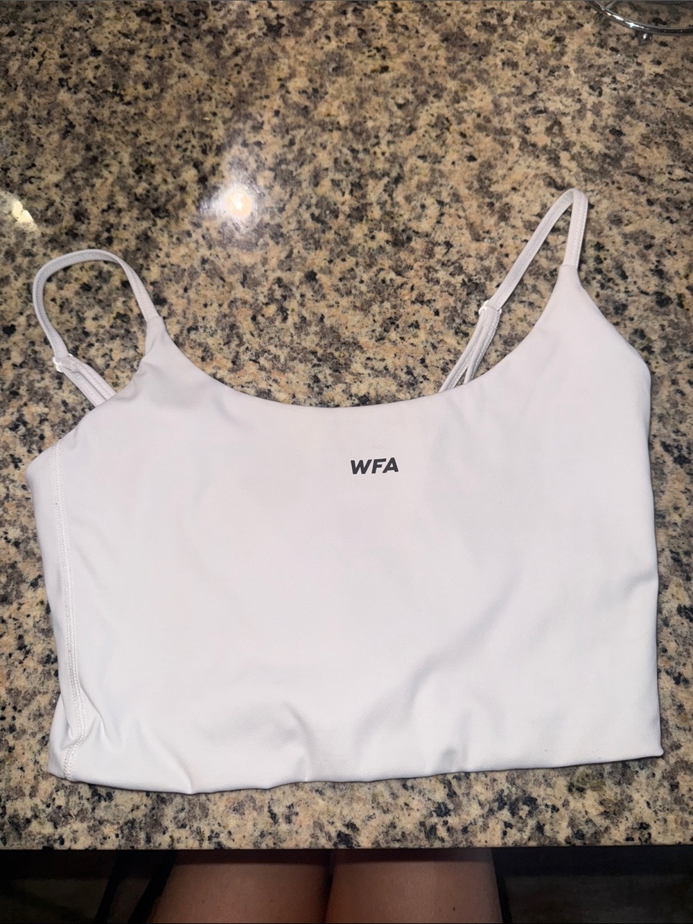 White Fox Boutique White WFA Logo Cropped Camisole